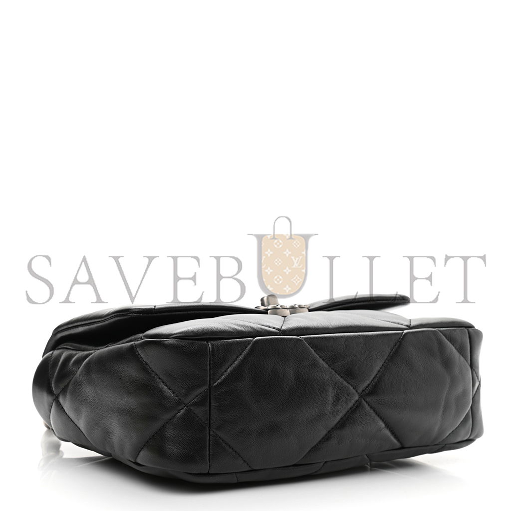 Ch*el master lambskin quilted 19 flap black (30*20*10cm)